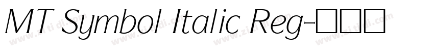 MT Symbol Italic Reg字体转换